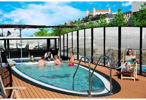 Podremos refrescarnos en la piscina con unas vistas únicas